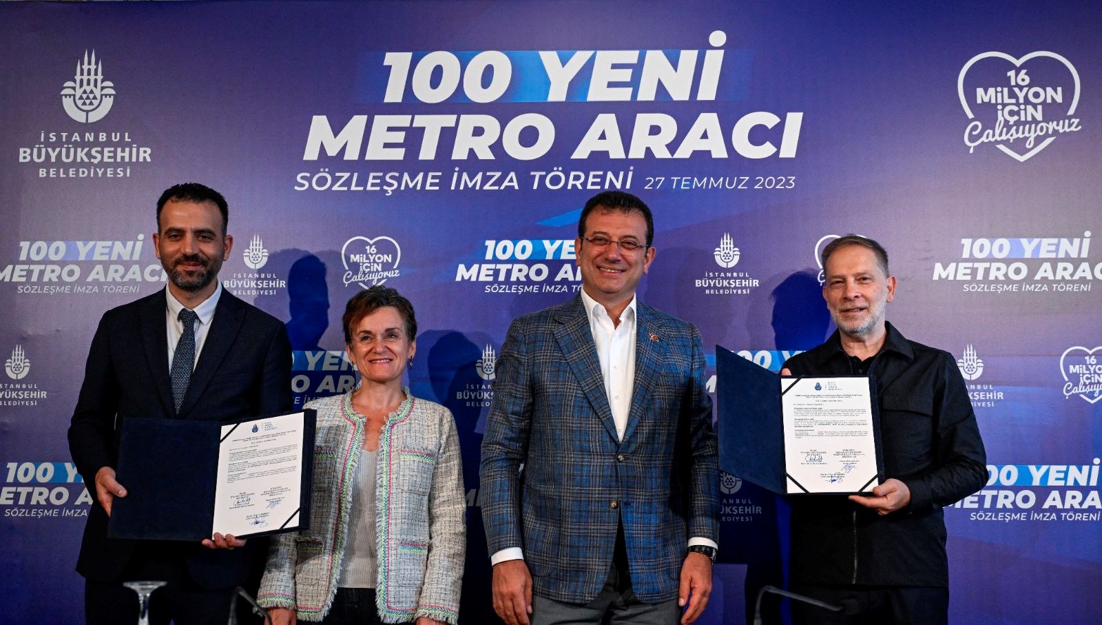 İBB’ye 100 yeni metro aracı | İmamoğlu: Haziran 2025’e kadar hatta indirilecekler