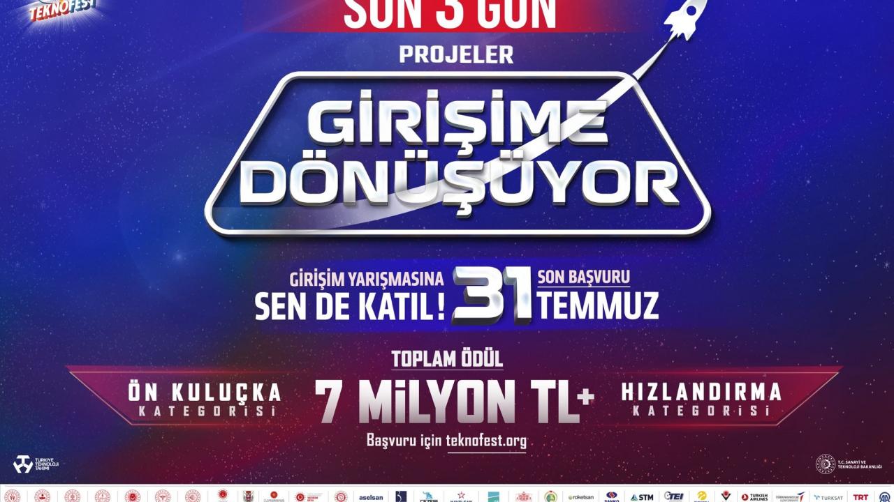 TEKNOFEST Girişim Yarışması Başvurusu için Son 3 Gün