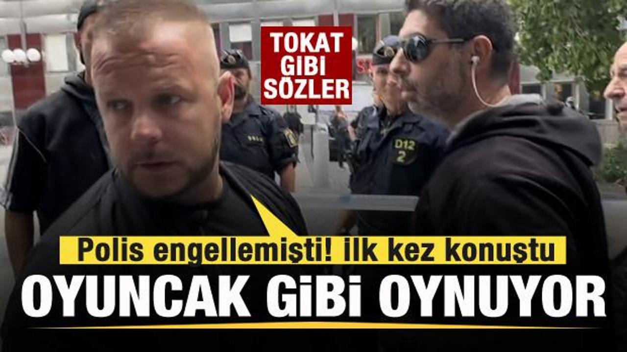 Kur’an-ı Kerim’in yakılmasına karşı çıktı, polis susturdu! Tokat gibi sözler