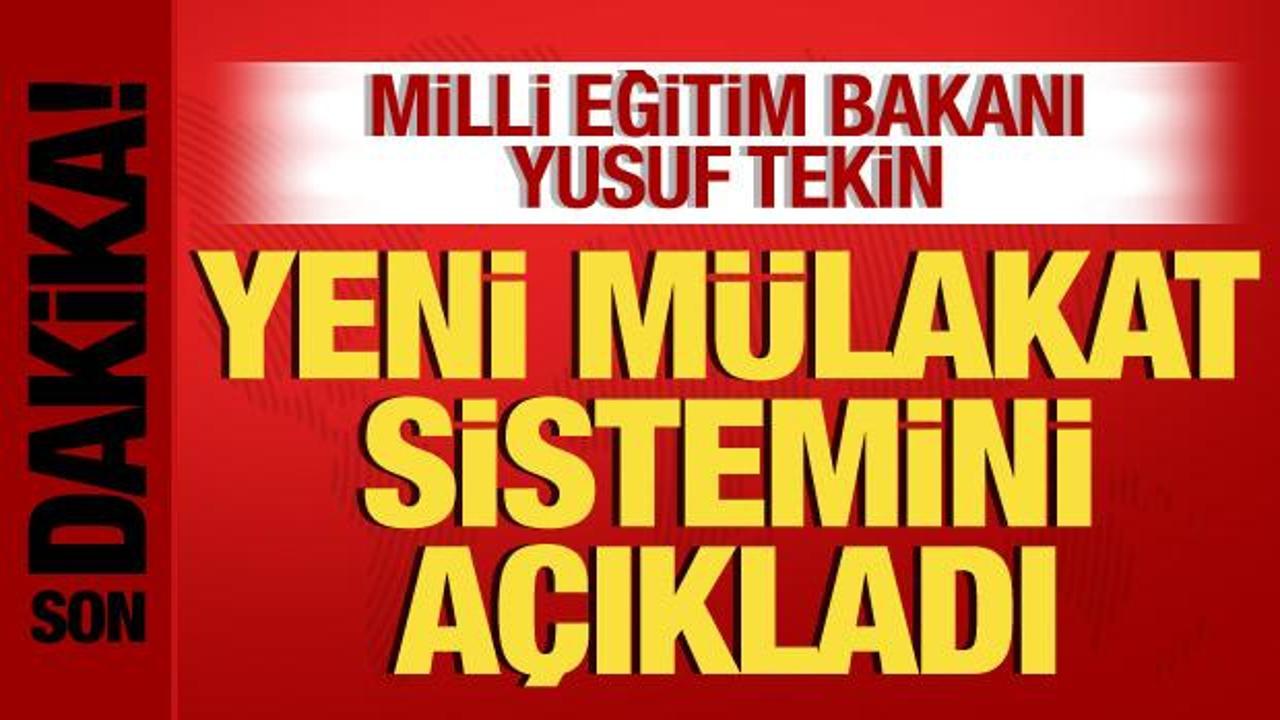 Bakan Yusuf Tekin’den, mülakat açıklaması ve milyonlarca öğrenciye test sınavı müjdesi