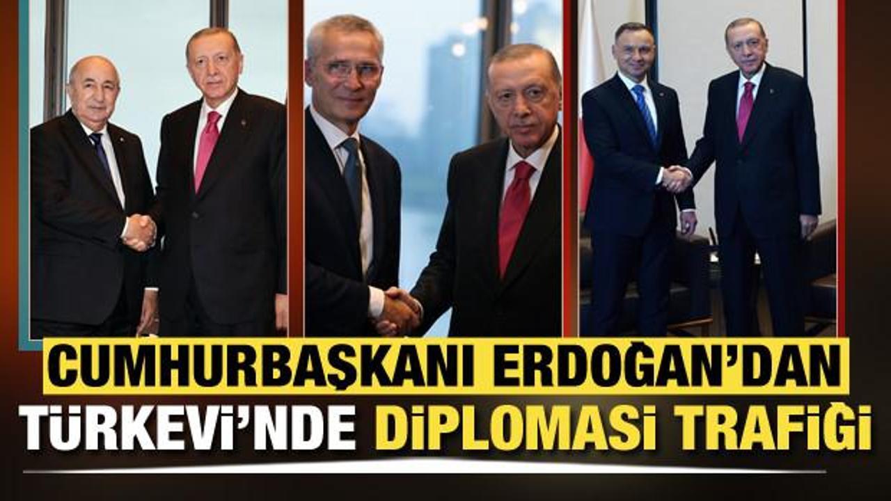 Cumhurbaşkanı Erdoğan’dan Türkevi’nde diplomasi trafiği