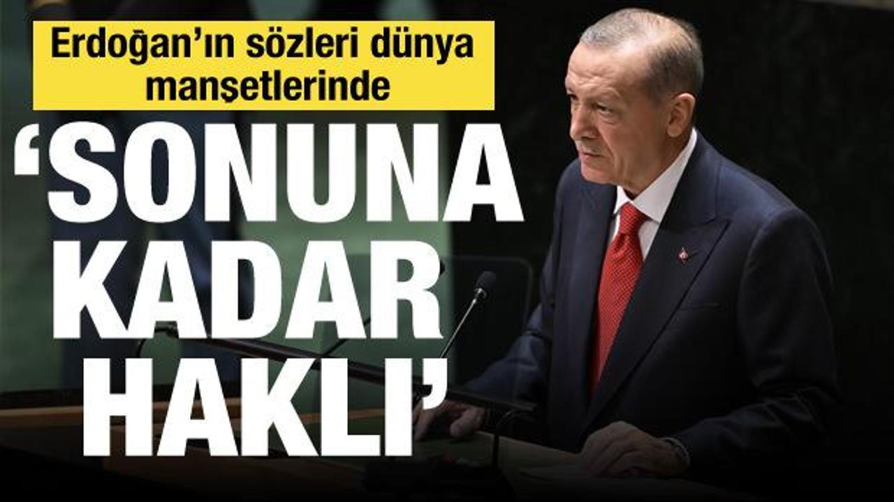 Erdoğan’ın sözleri dünya manşetlerinde