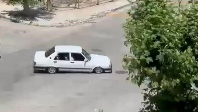 Hastane önünde drift pahalıya patladı