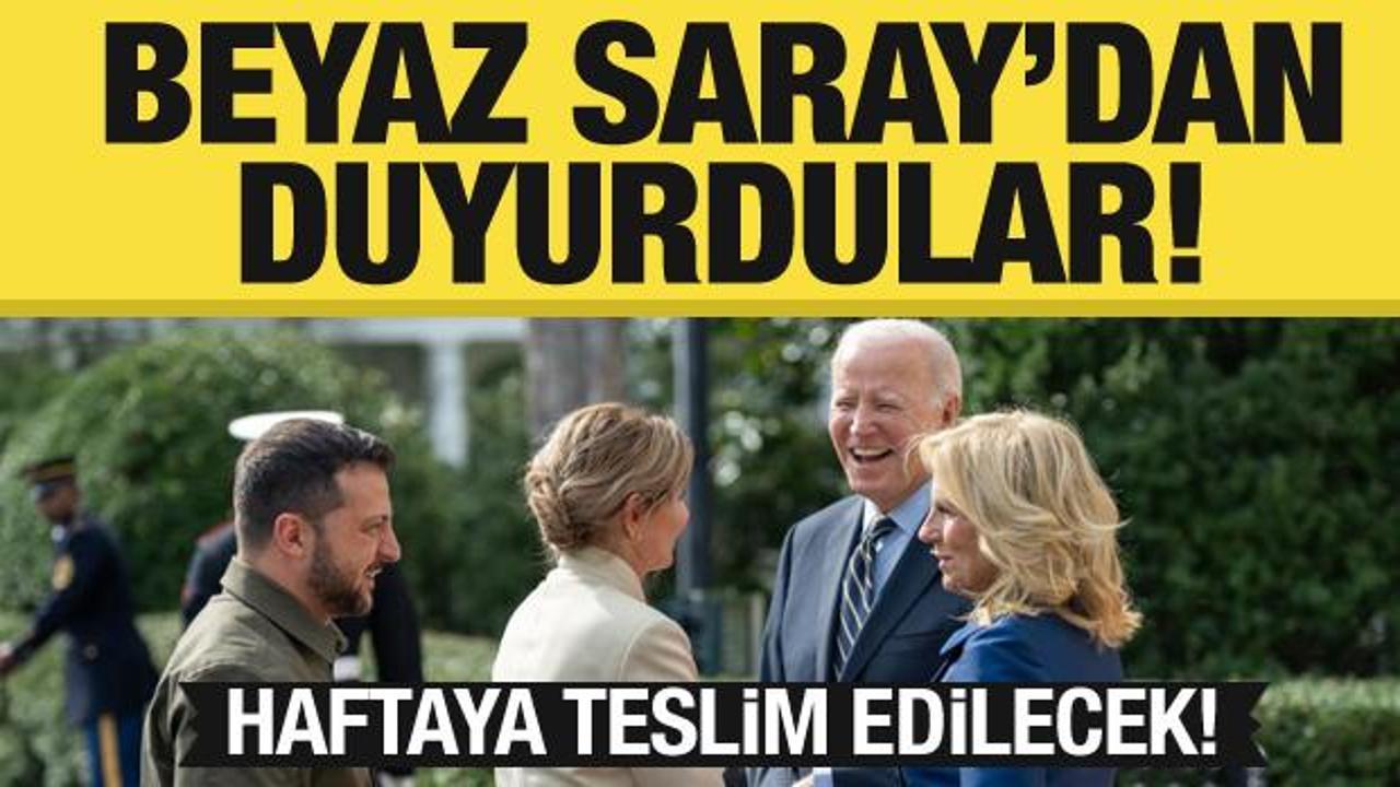 Zelenski’yi Beyaz Saray’da ağırlayan Biden açıkladı: Haftaya teslim edilecek