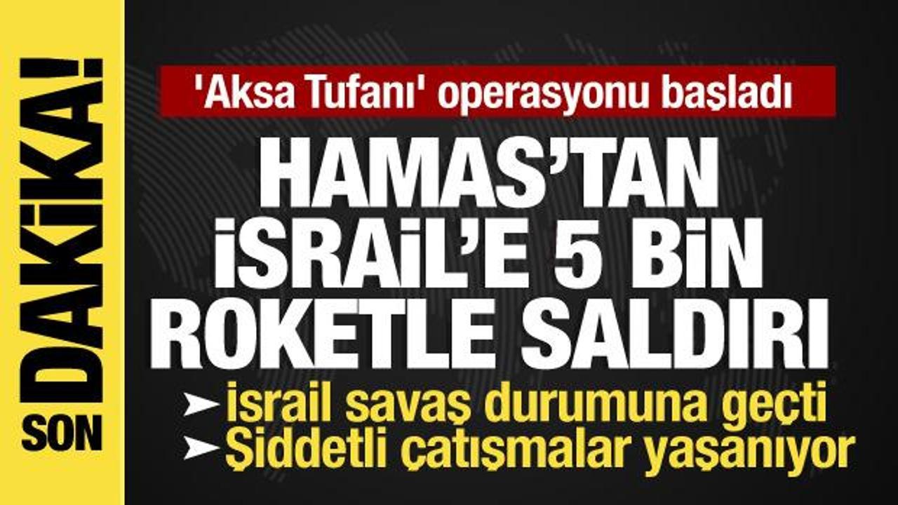 Gazze’den İsrail’e binlerce roket fırlatıldı, Hamas operasyon başlattı