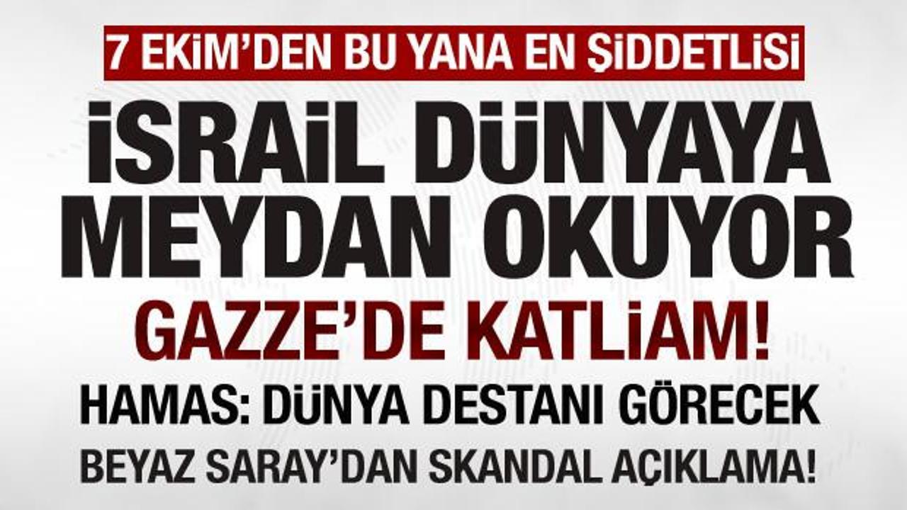 İsrail-Filistin savaşı: 7 Ekim’den bu yana en şiddetlisi!  ABD’den skandal açıklama!