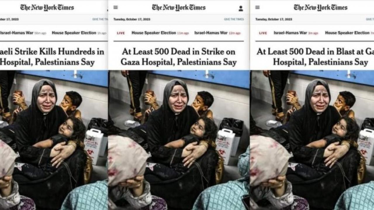 New York Times İsrail’i aklamak için 3 kez başlık değiştirdi