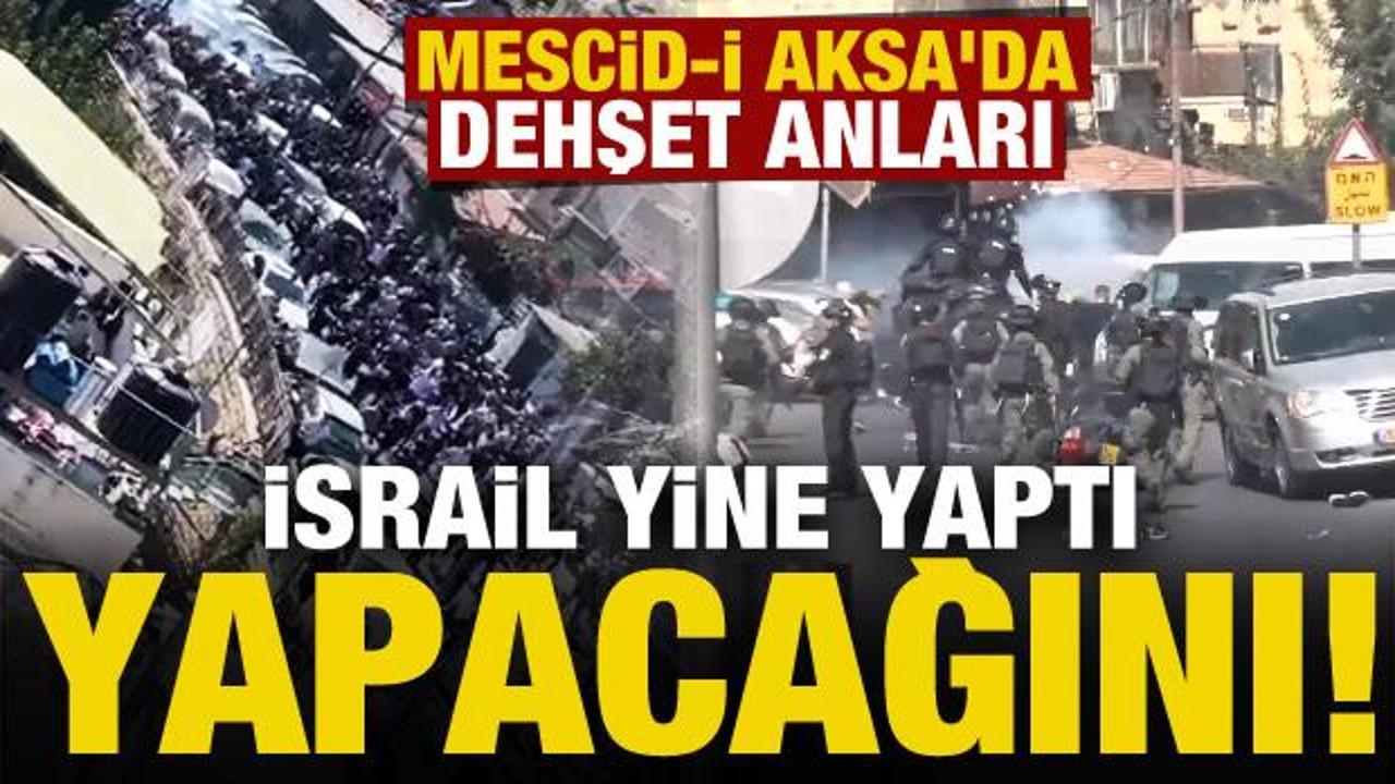 Son dakika: İsrail yine yaptı yapacağını! Mescid-i Aksa’da dehşet anları…