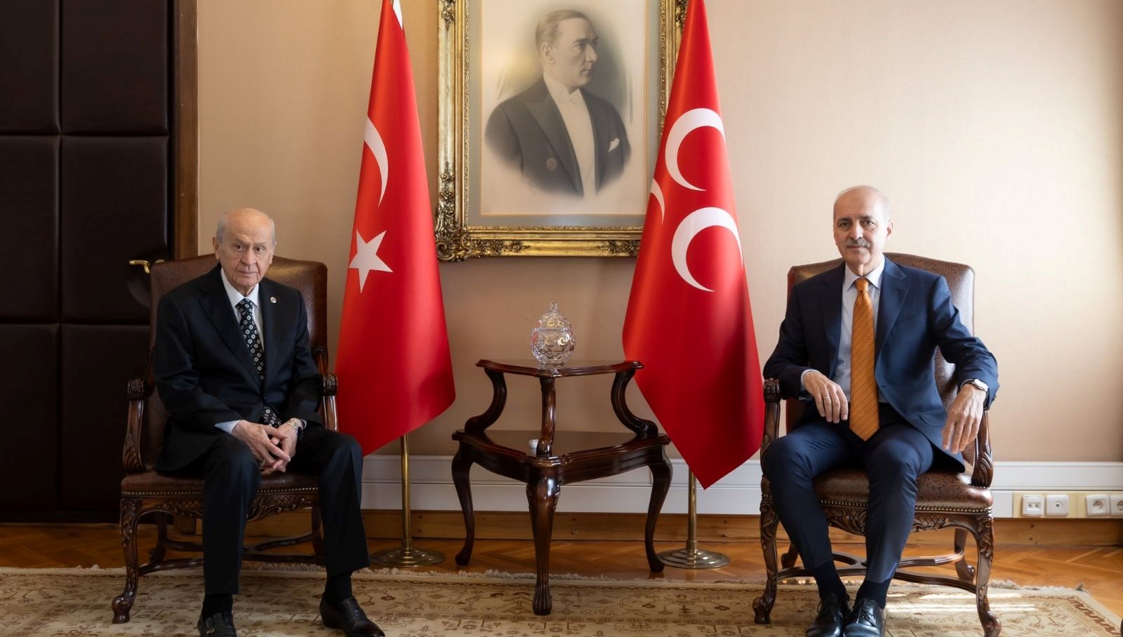 TBMM Başkanı Kurtulmuş’tan Bahçeli’ye yeni anayasa ziyareti