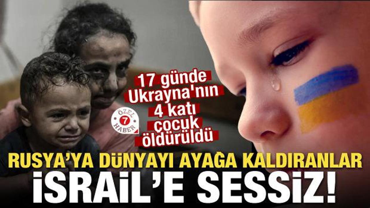 Ukrayna’nın 4 katı çocuk öldürüldü Rusya’ya dünyayı ayağa kaldıranlar İsrail’e sessiz!