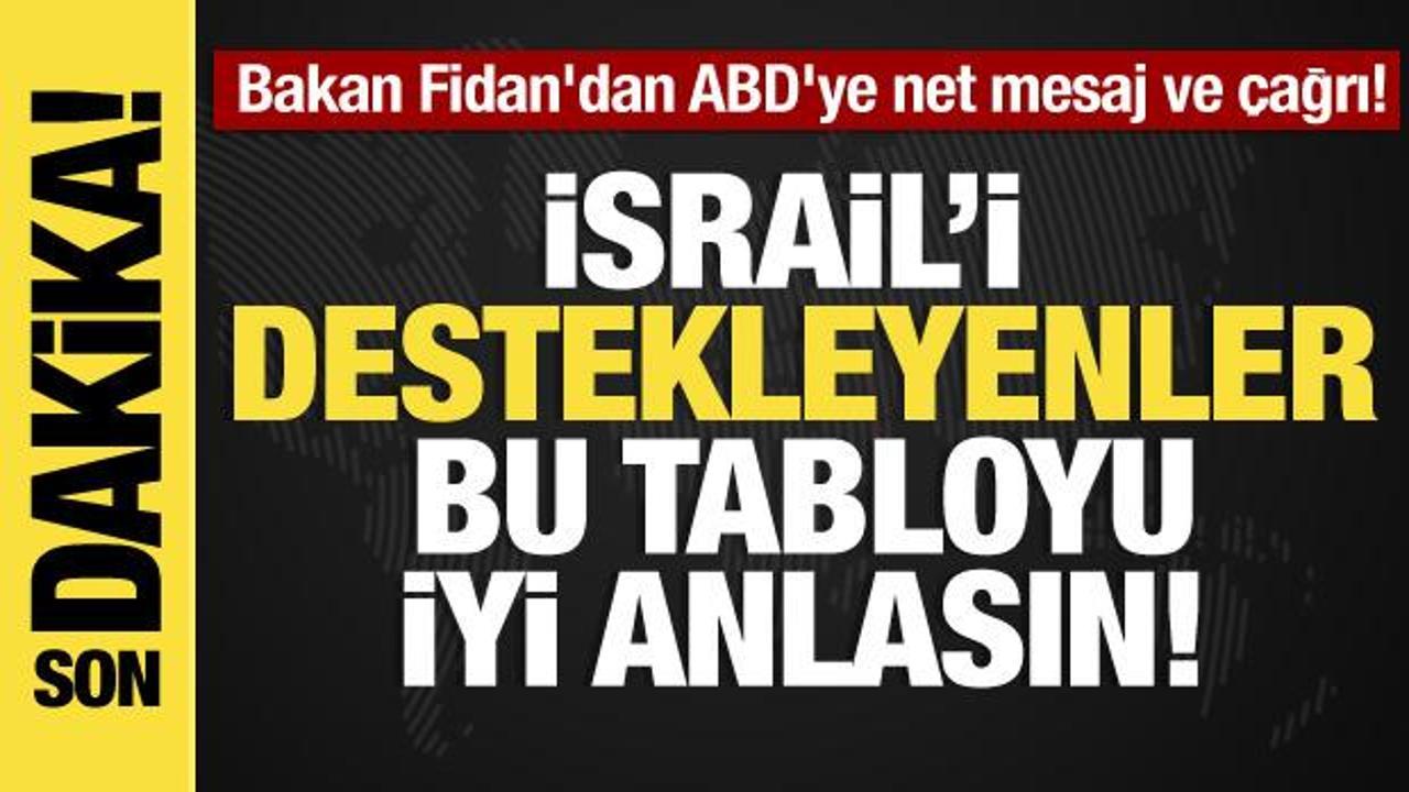 Bakan Fidan’dan ABD’ye çağrı