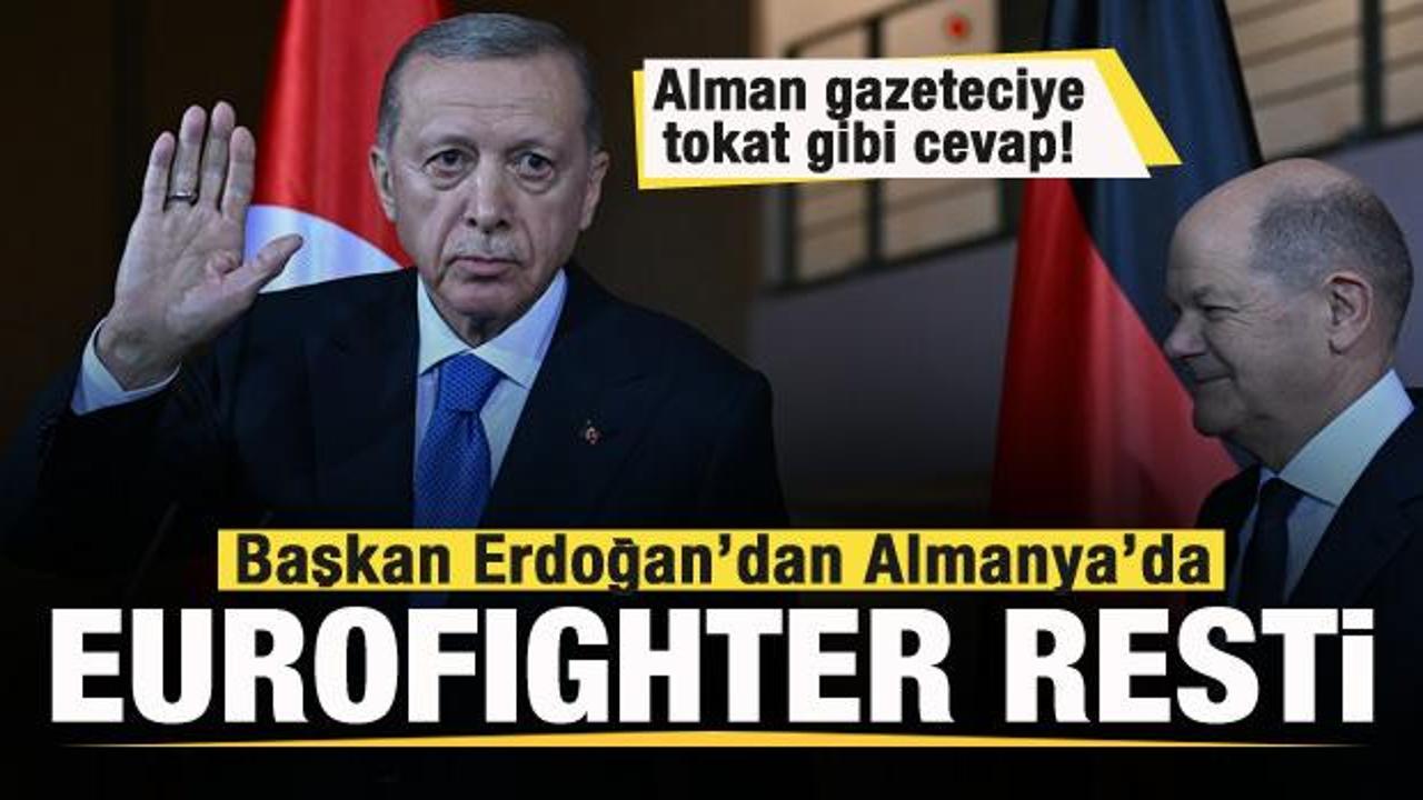 Başkan Erdoğan’dan Almanya’da Eurofighter savaş uçağı resti