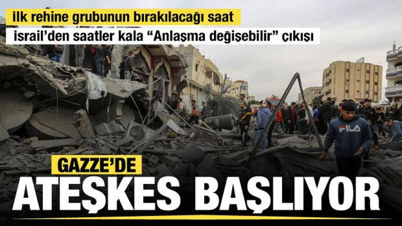 Gazze’de ateşkes başlıyor! İlk rehine grubu 17:00’de başlayacak