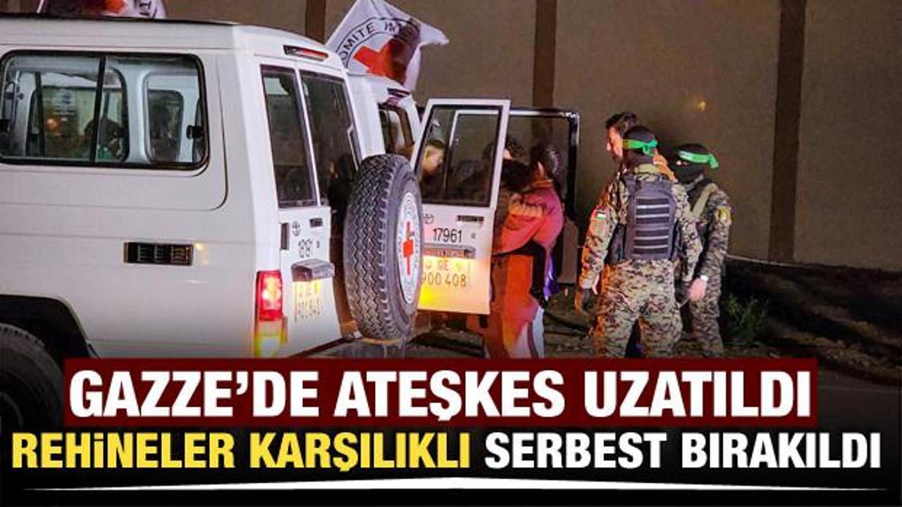 Gazze’de ateşkes uzatıldı! Rehine karşılıklı serbest bırakıldı