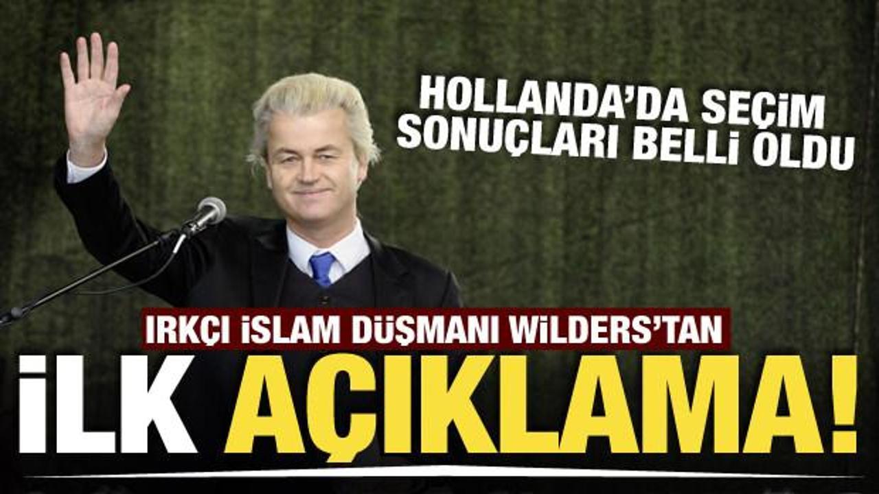 Hollanda’da seçim sonuçları belli oldu! İslam düşmanı Wilders’tan açıklama