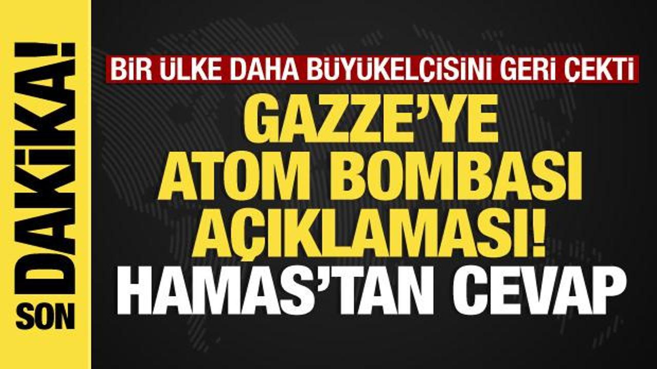 İsrail-Filistin savaşı: Gazze’ye atom bombası açıklaması, Hamas’tan cevap