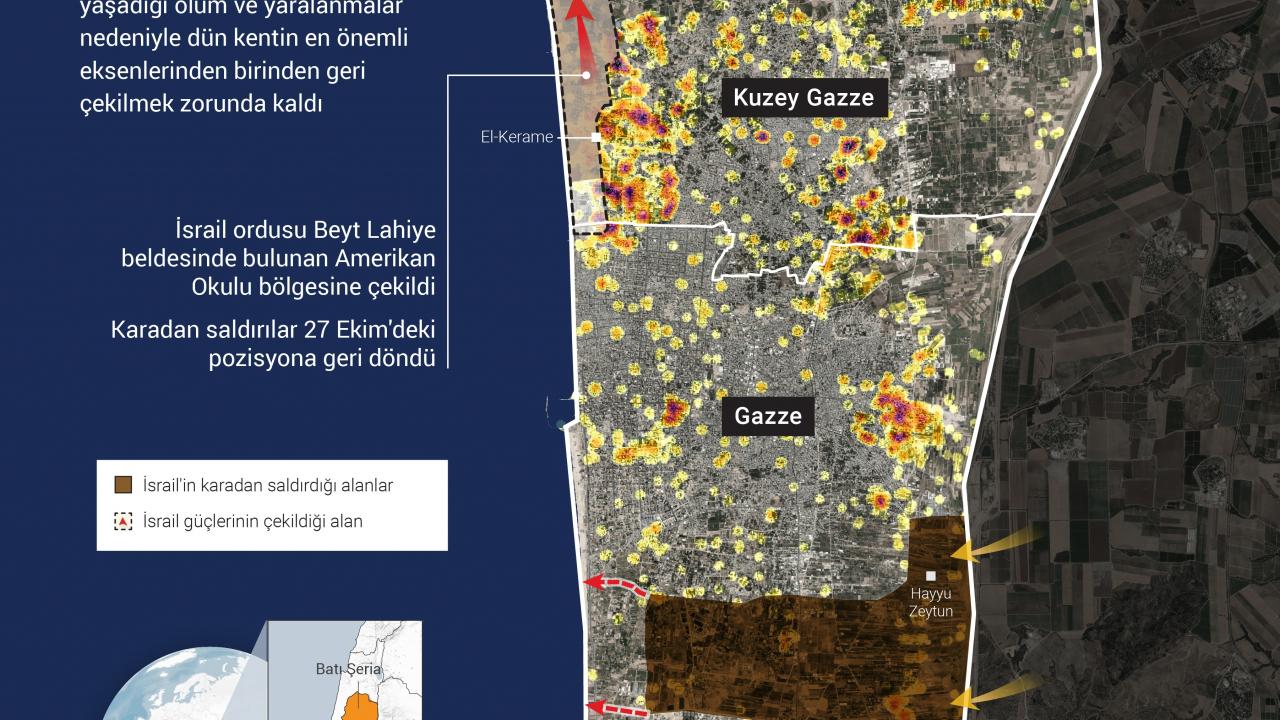 İsrail, Gazze’de işgal ettiği bazı yerlerden çekildi