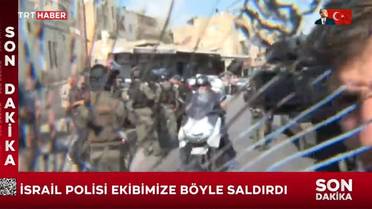 Kudüs’te TRT haber ekibine saldırı